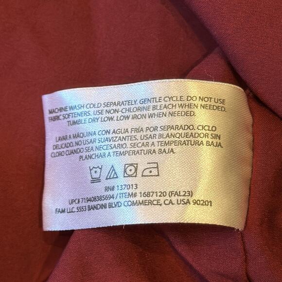 Banana Republic Women's Lightweight Bomber Jacket Wine Size XL - Picture 9 of 9